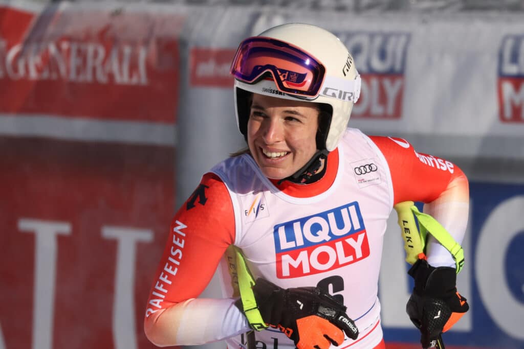 VAL D ISERE,FRANCE,16.DEC.23 - ALPINE SKIING - FIS World Cup, downhill, ladies. Image shows Jasmine Flury (SUI). Photo: GEPA pictures/ Mathias Mandl