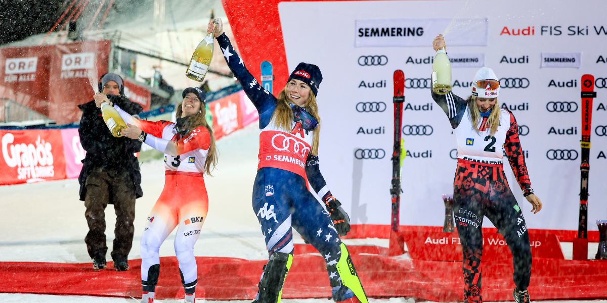 Shiffrin Erases Deficit to Win Semmering Slalom as Second Run Delivers