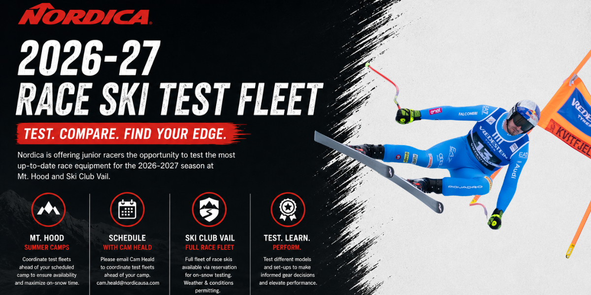 Nordica Expands 2026–27 Race Ski Testing Opportunities for Junior Athletes at Mt. Hood and Ski Club Vail